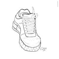 Outlined shoe